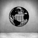 Planet Earth - Grey L 1000 X H 1000MM