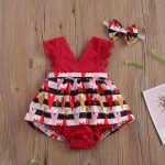 Red Lace Heart Romper With Headband 12-18M 18-24M