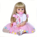 22 Inch 55CM Reborn Baby Doll: Princess Toddler Girl Soft Real Touch Full Body Silicone Vinyl Christmas Gift - High Quality Coll