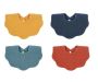 4 Pack Cotton Wave Muslin Baby Bibs With 2 Adjustable Snap