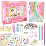 Fzz Diy Journal Kit For Girls Scrapbook & Diary Supplies Toy Set For Ages 8-14 Year Old Birthday Christmas Gifts For Teen Girls