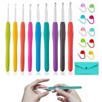 Yarniss Ergonomic Crochet Hooks Set 9 Sizes Crochet Hooks With Case 2.0MM 6.0MM For Beginner
