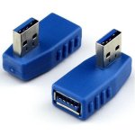90 Degree USB 3.0 Male To USB 3.0 Female