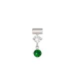 Seimia Pendant With Green And White Cubic Zirconia