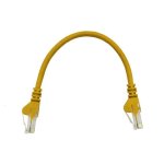 Linkbasic 22CM Utp CAT5E Flylead - Yellow