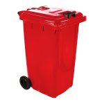 Refuse Wheely Bin Non Sabs Recyc Virgin Red 240 L