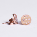 18CT Rose Gold Stud & Cubic Zirconia Earrings - Rose Gold Cubic Zirconia