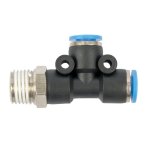AirCraft Pu Hose Fitting Tee 6X6MM X 1 4"M