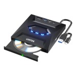 UNITEK 5-IN-1 External Optical Drive With USB Hub T1037A01