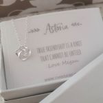 Erin Pn 925 Sterling Silver Love Friendship Knot Necklace With Personalized Note