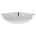 White Oval Serving Bowl With Handles