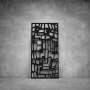 Wall Art D079 - 1040 X 535 X 20 Indoor / Matt Black / No