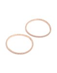 Rose Gold Plated Cubic Zirconia Stretch Tennis Bracelets 2-PACK