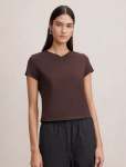 Portia V Neck Baby T-Shirt - XL Dark Chocolate