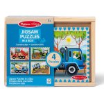 Melissa 4 Wooden Puzzles In A Box: Construction