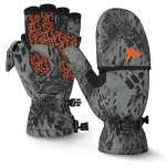 Kastking Polarblast Ice Fishing Gloves Convertible Mittens Cold Weather Fishing Mittens And Fingerless Gloves With 3M Thinsulate