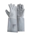Premium White Goatskin Tig Welding Gloves – 15CM Cuff