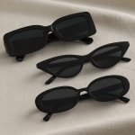 3PCS Y2K Punk Fashion For Women Men Casual Anti Glare Glasses For Beach Party Club Fashion Glasses