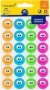 Large Happy Faces - Mixed Neon 3 Sheets - 72 Stickers