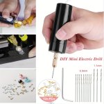 5PCS 115PCS MINI Electric Drill Handheld Drill Bits Kit Epoxy Resin Jewelry Making Wood Craft Tools 5V USB Plug Screwdriver Tool