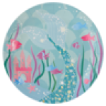 Mermaid Fun Paper Party Plates 8-PACK