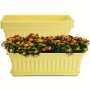 Durable Resin Rectangular Planter - Perfect For Herbs Flowers & Vegetables Easy-clean Outdoor Window Sill Pot