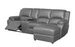 Calgan 4 Piece Chaise Console Bomber Java Lounge Set