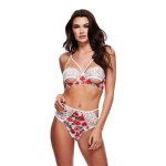 Baci - White Floral & Lace Bra Set M l