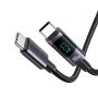 100W Usb-c To Usb-c Fast Charging Adapter & LED Digital Display Pd Power