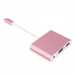 MicroWorld Lightning To Vga + HDMI + Audio