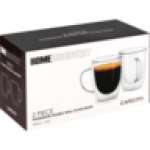 @home Home Discovery Cafecito Double Wall Glass Latte Mug 340ML 2-PIECE