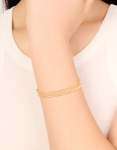Goldair Gold Plated Cubic Zirconia & Chain Bracelets 3-PACK