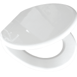 White Wooden Toilet Seat With Cp Hinges - Mica Online