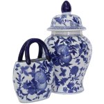 Set Of Ceramic Ginger Jar 44CM And Ceramic Handbag 27CM