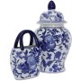 Set Of Ceramic Ginger Jar 44CM And Ceramic Handbag 27CM