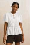 Peplum Top - 16 Milk