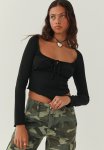 Lana Long Sleeve Top - Black