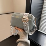 Temu Mini Crossbody Bag – Square Pu Leather Wide Strap