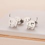 1 Pair Elegant Dog-shaped Stud Earrings With Heart Detail For Women Fashion Jewelry Accessory