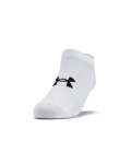 Women's Ua Essentials No Show 6-PACK - White White Cerise Sm