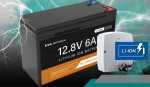 Shepl 12.8V 6AH Lithium Chargers With Lithium Battery 12.8V 6AH 76.8WH