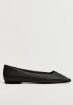 Cambri Leather Ballerina - Black