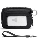 Ydf The Iris Wallet For Women MINI Zip Card Case With Clear Id Window Zipper Coin Purse Lightweight Portable Keychain Wallet