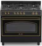ELBA 90CM Black 5 Burner Gas electric Rustic Stove - 04 9S4EX937KB