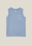 Cotton On The Essential Tank - Dusk Blue Wash