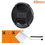 K&f Concept 49MM Center Pinch Plastic Lens Protective Cap
