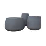 Bios Japi Planter Charcoal - Low