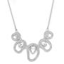 Silver Tone Abstract Shape Statement Nec