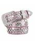Romwe 1PC Y2K Glitter Rhinestone Skull Metallic Studded Belt Fashion Casual Party Waist Belt For Women Suitable For Daily Use And Holidays Summer