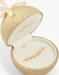 Goldair Gold Cubic Zirconia Flower Tennis Toggle Bracelet